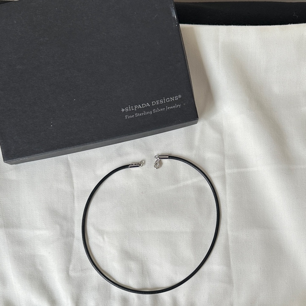 Silpada Black Cord  Choker Necklace